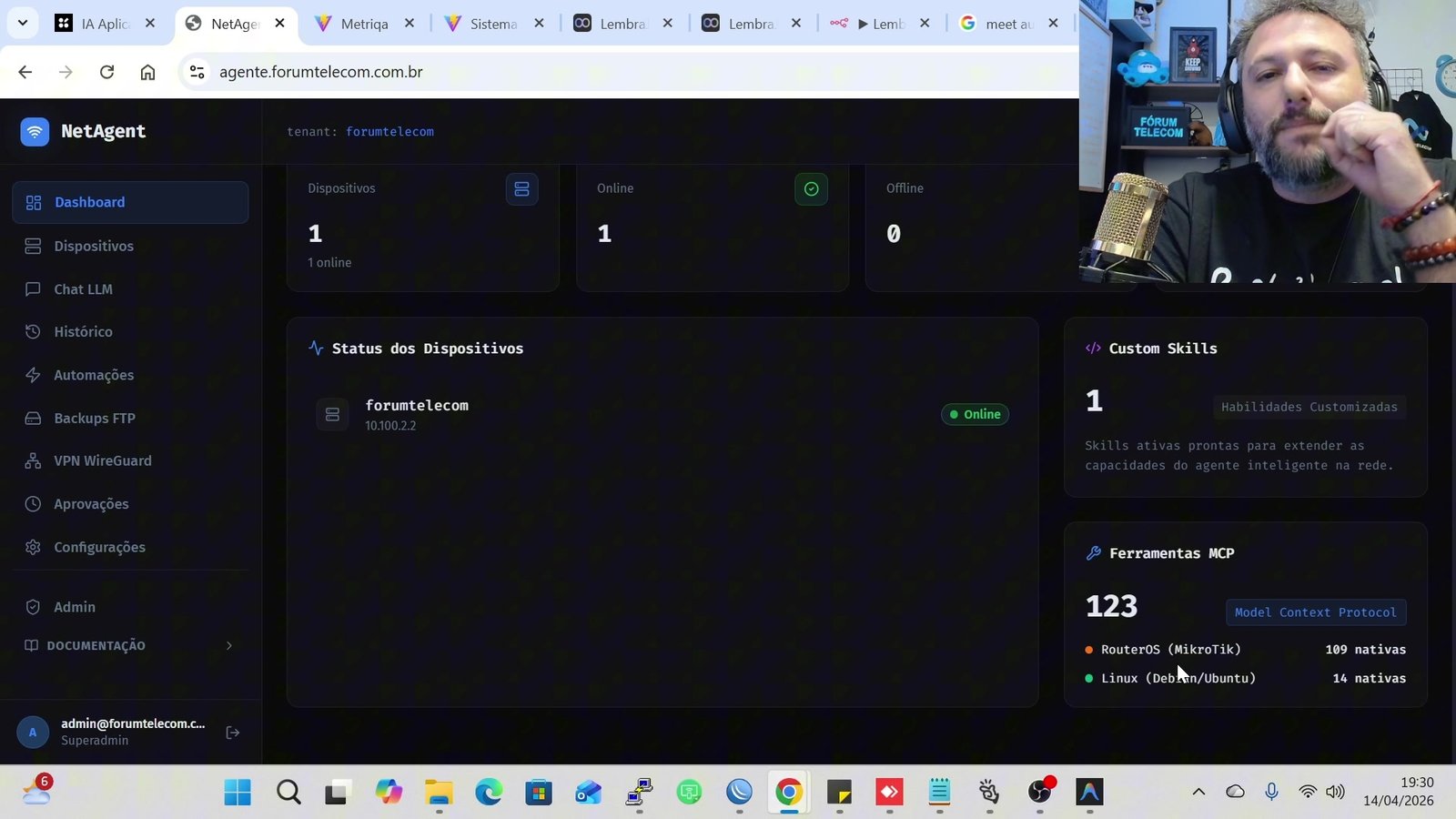 NetAgente e IA aplicada a redes