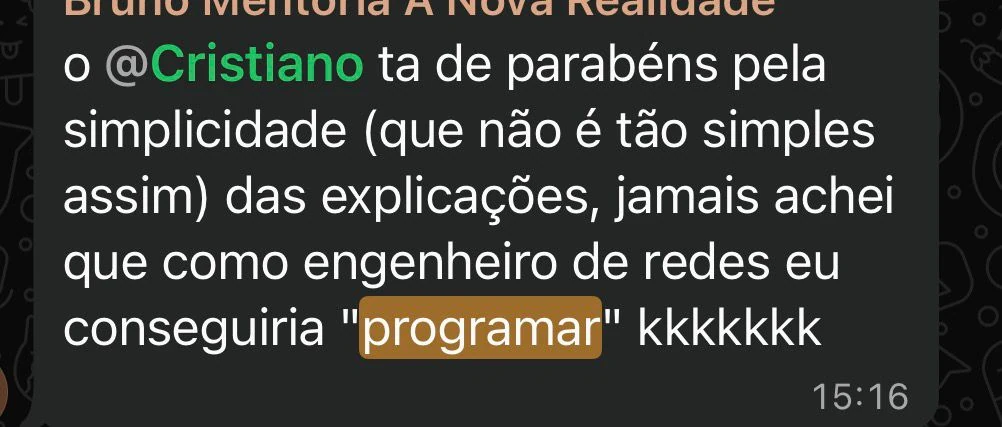 Depoimento de aluno 6
